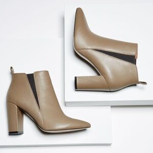 Taupe Cow Leather Boots